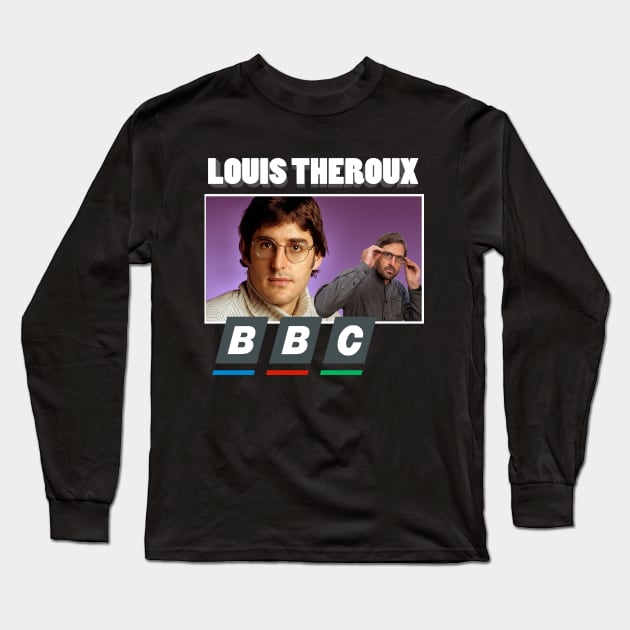 Louis Theroux BBC 90s Print Long Sleeve T-Shirt by siankjellberg